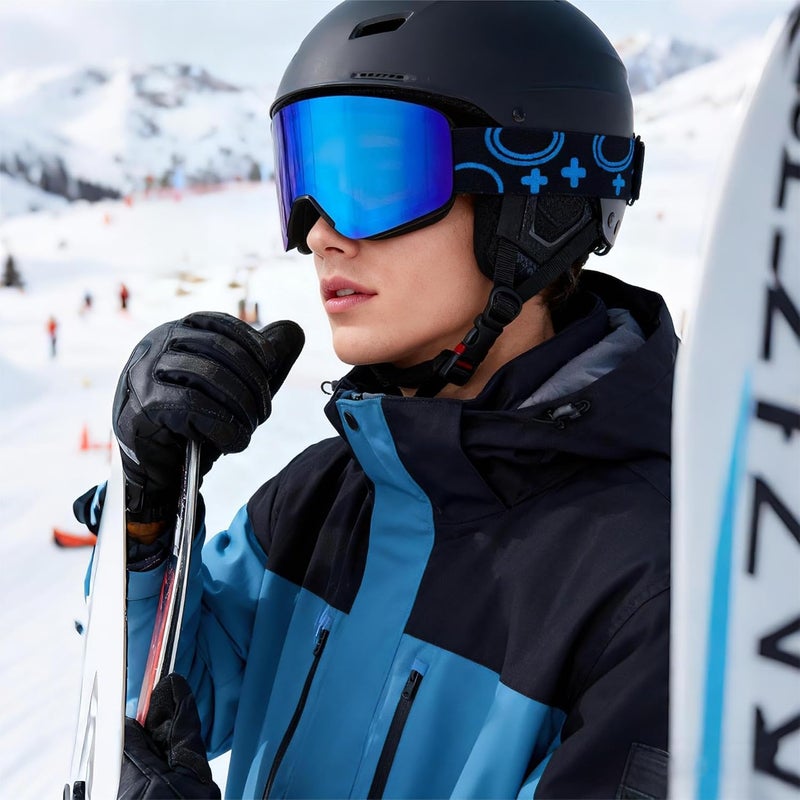 MXJ Gear Ski Goggles,OTG Snowboard Goggles Magnetic Interchangeable Lens,UV Protection Anti-fog,YH879B Snow Goggles for Men Women - Image 3
